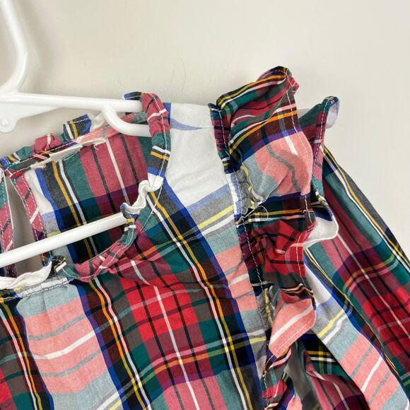 Crewcuts Ruffle Tartan Plaid Blouse 8 - Picture 2 of 7